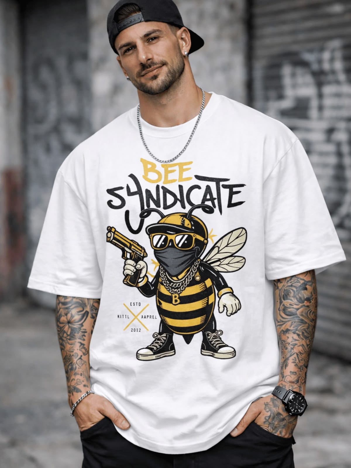 camiseta oversized branca